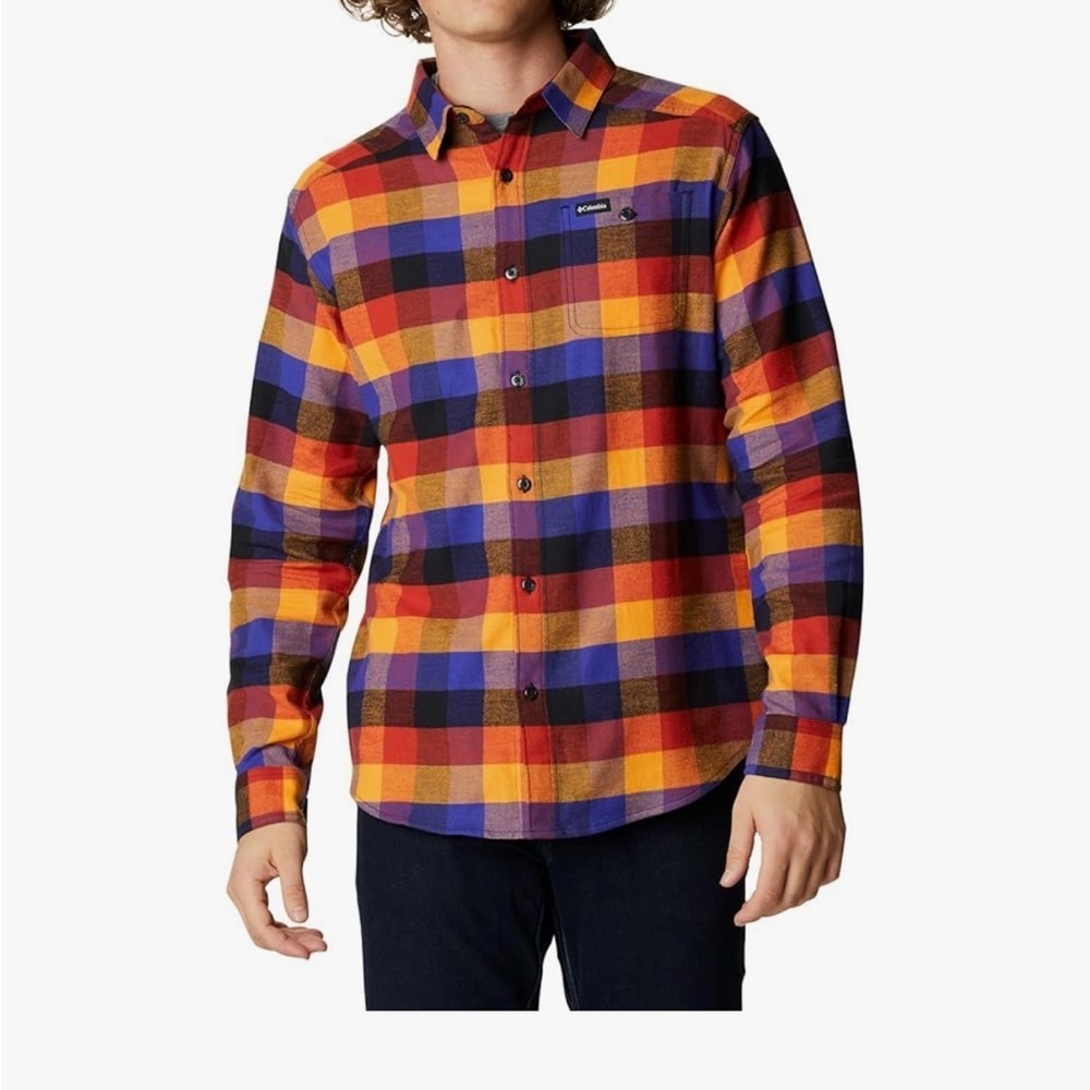 Columbia Men’s Plaid Cornell Woods Flannel Size M‎